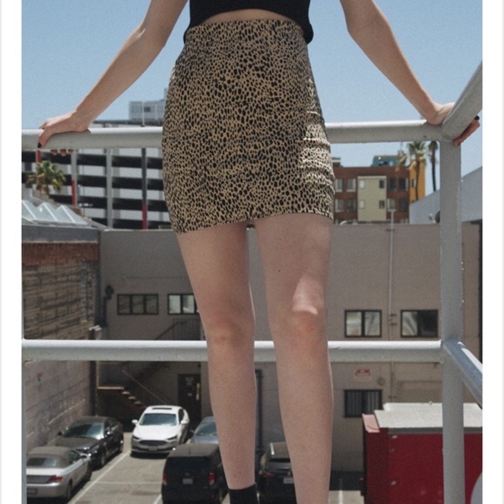 Brandy Melville Leopard Skirt
